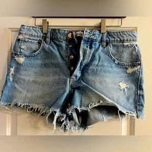 ZARA cut off denim shorts, size 8